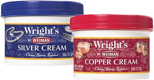 Wright's Silver and Copper Cleaner and Polish - 8 Ounce Each - Premium Metal Polish Silver Copper Brass Chrome and More | Amazon (US)