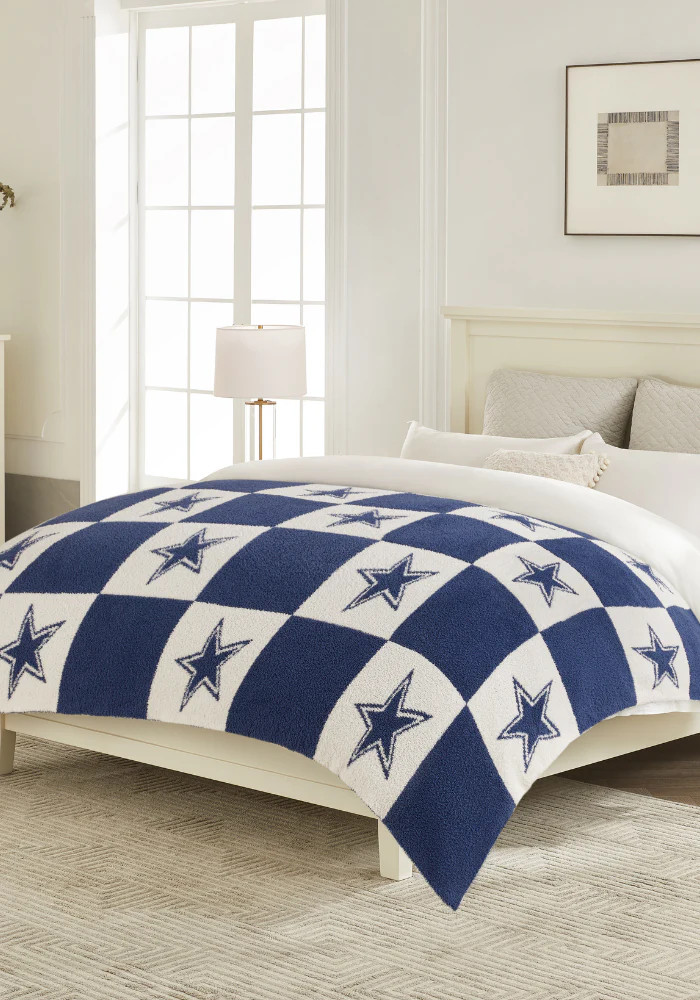 NFL Buttery Blanket- Navy Check | The Styled Collection