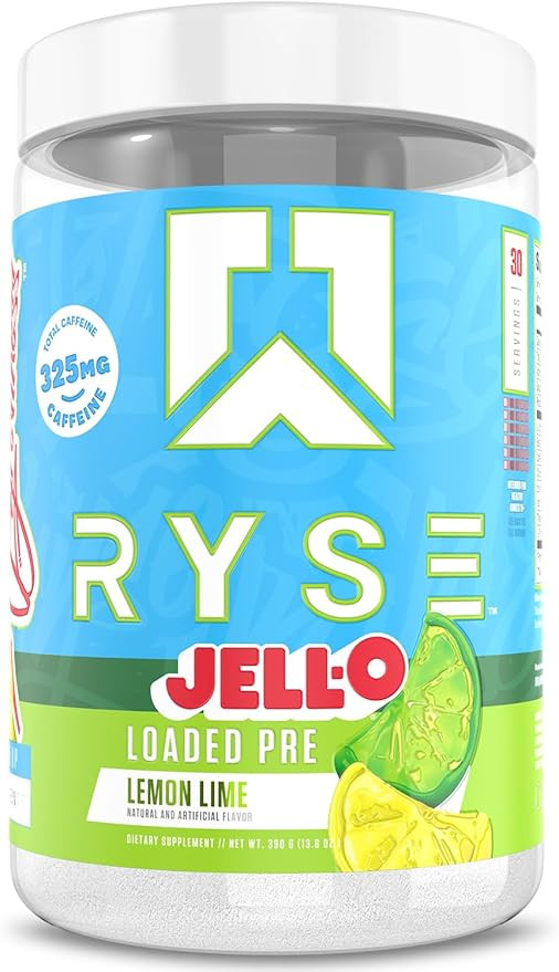 RYSE Loaded Pre Workout Powder - Jell-O Lemon Lime - Daily Pre-Workout for Men & Women with 325mg... | Amazon (US)