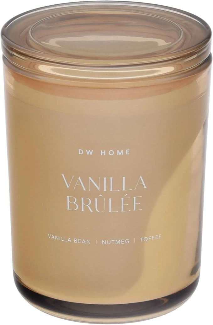 DW Home Vanilla Brulee Scented Candles, 9 oz Single Wick Medium Jar, Up to 33 Hour Burn Time, Str... | Amazon (US)