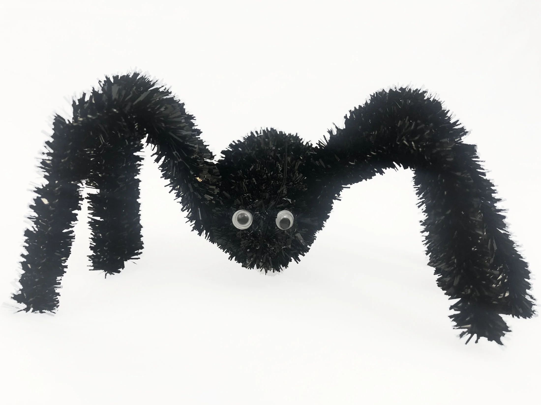 Way to Celebrate Halloween Tinsel Spider, Whimsical Tabletop Décor, 3 inches Tall, Black | Walmart (US)