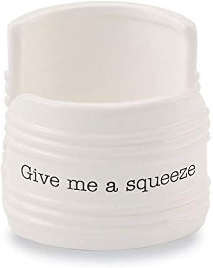Mud Pie Give Me A Squeeze Sponge Caddy, 3" x 3", White | Amazon (US)