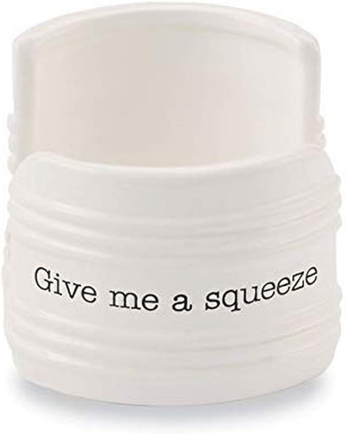 Mud Pie Give Me A Squeeze Sponge Caddy, 3" x 3", White | Amazon (US)