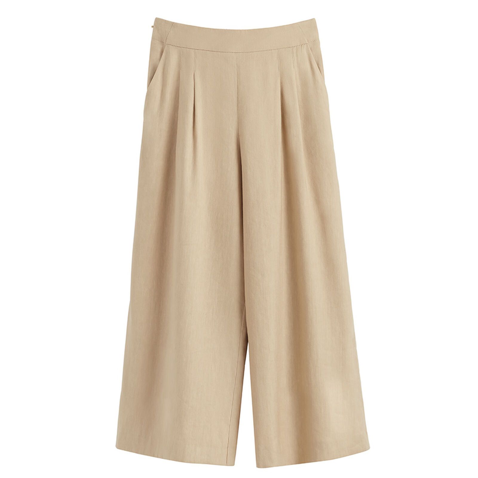 Linen Wide-Leg Cropped Pant | Cuyana