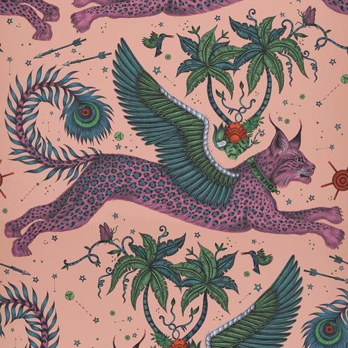 Clarke & Clarke Lynx Coral Wallpaper | DecoratorsBest | DecoratorsBest