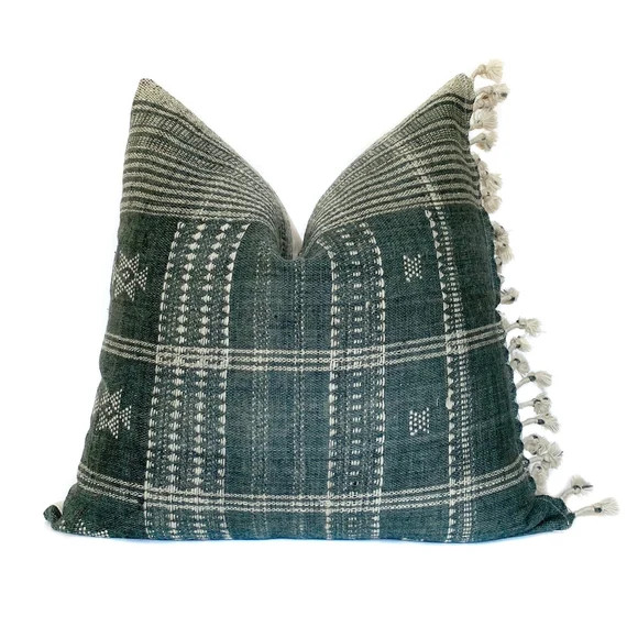 Indian Wool Pillow Cover  Slate  20x20 Pillow Cover  Boho | Etsy | Etsy (US)