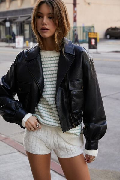 Faux Leather Bomber Jacket | Forever 21