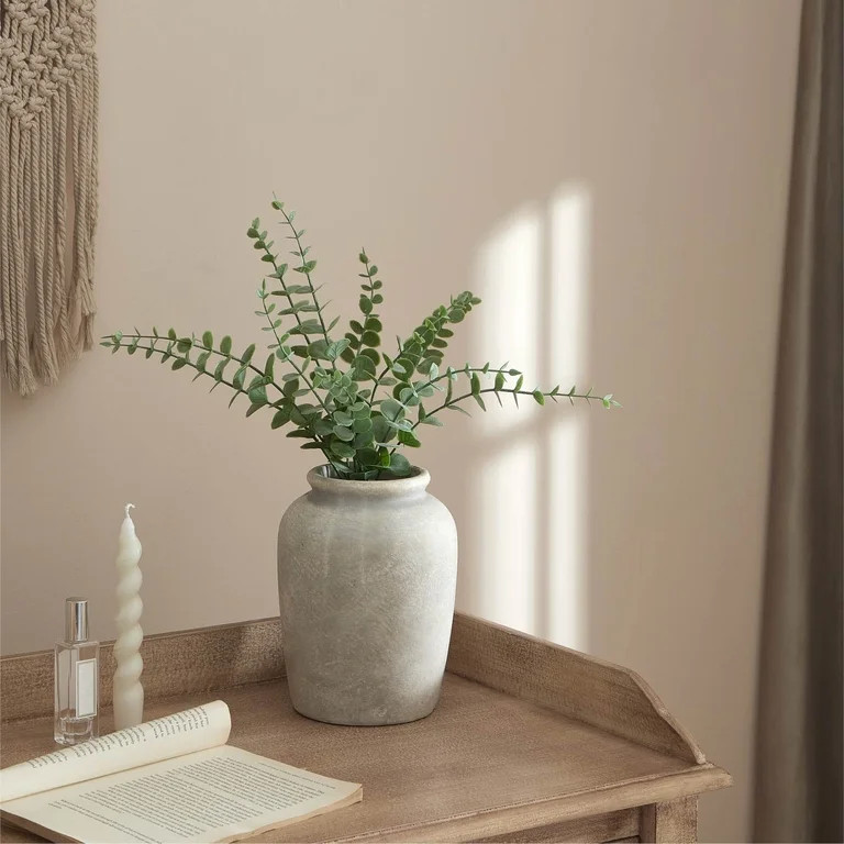 Home Decor Collection Antique-Style Ceramic Vase, 5.9" L x 5.6" W x 7.8" H | Walmart (US)