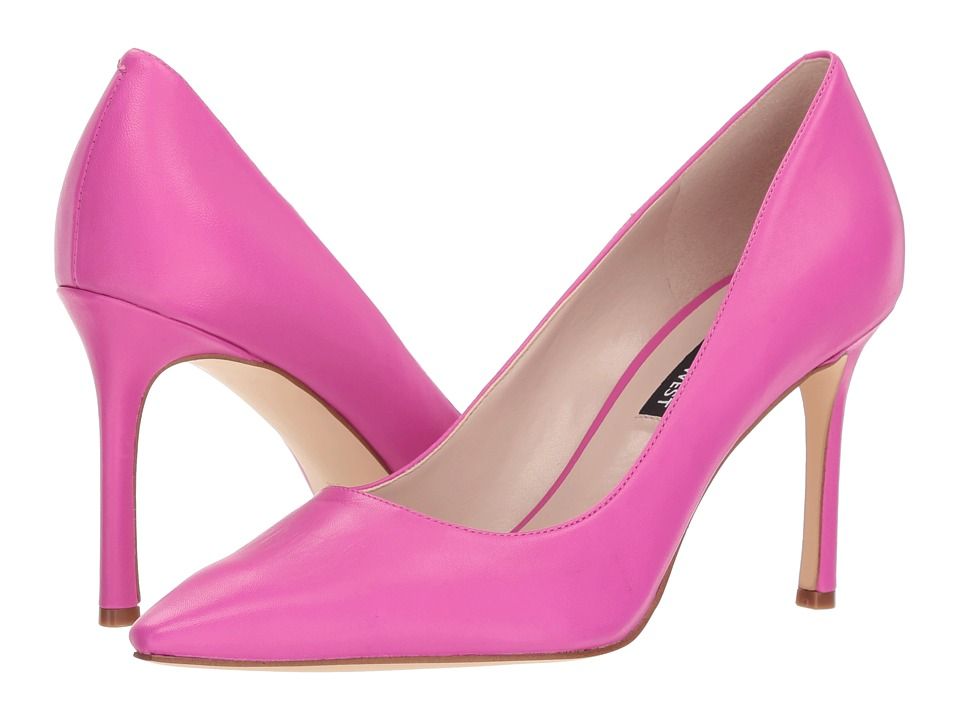 Nine West Emmala Pump (Pink Leather) Women's Shoes | Zappos