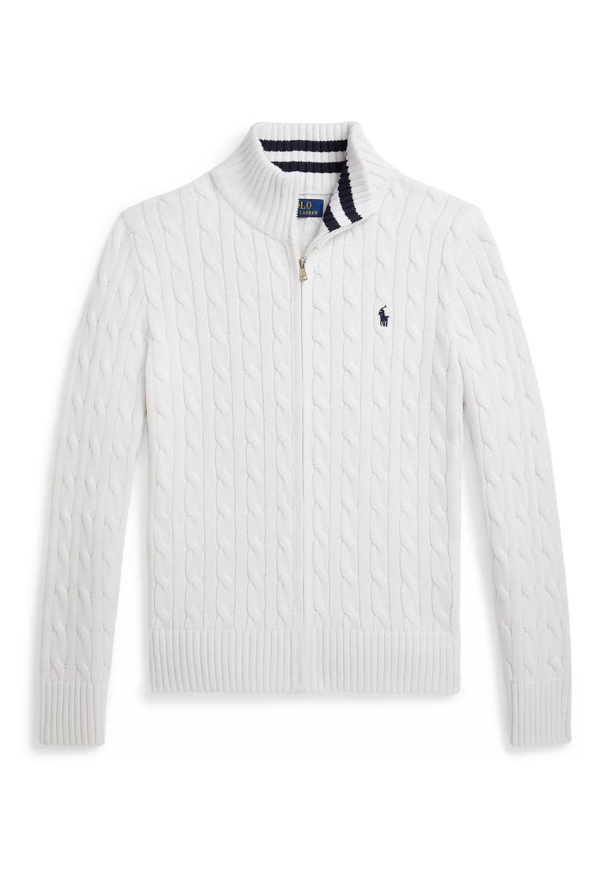 Ralph Lauren ChildrenswearBoys 8-20 Cable-Knit Cotton Full-Zip Sweater | Belk