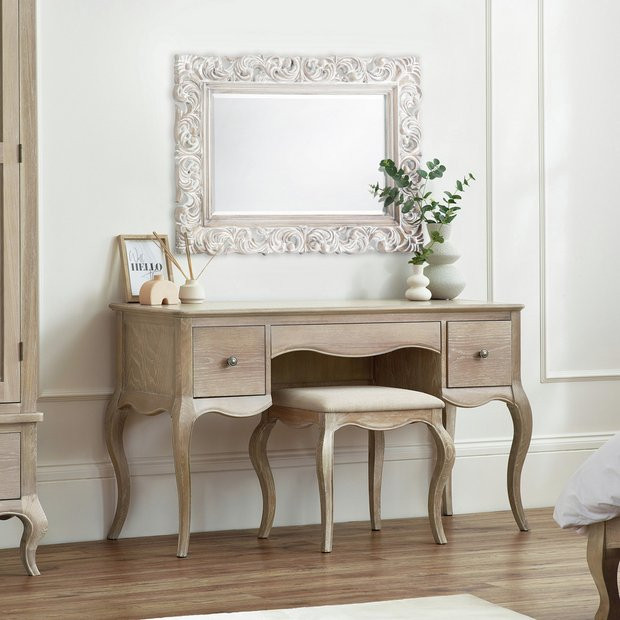 Buy Julian Bowen Camille 2 Drawer Dressing Table and Stool - Oak | Dressing tables | Argos | argos.co.uk