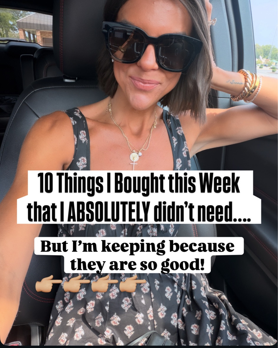 10 things I bought this week! I’m 5’5 and size 0 in jeans, size xs in dresses/tops. Size down half size in chocolate brown target flats. Everything else tts.

#LTKSaleAlert #LTKSeasonal #LTKmomlife
