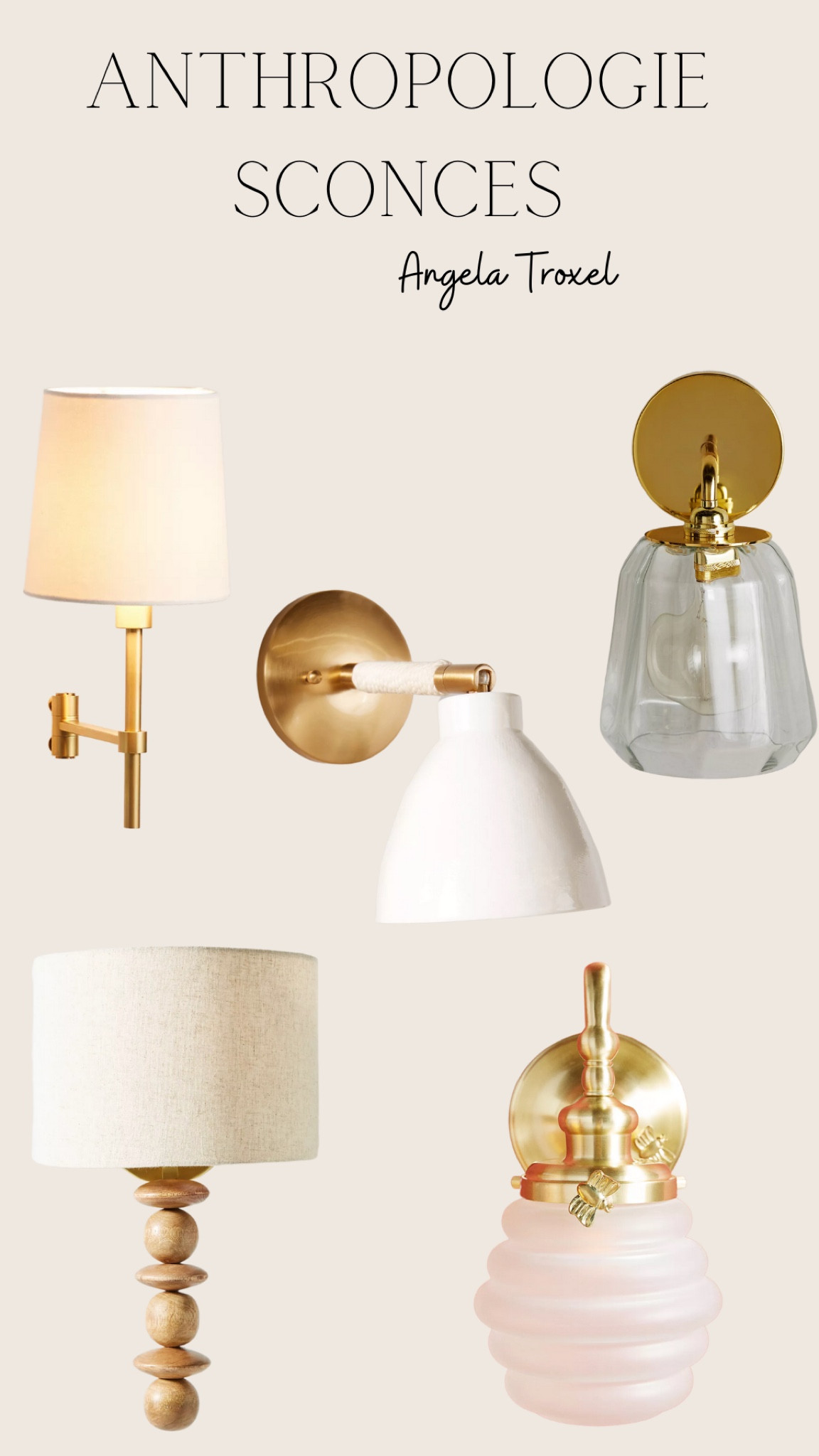 West elm and Anthropologie sconces. Gold, white, wood, modern lighting. Lighting. 

#LTKsalealert #LTKhome #LTKunder100
