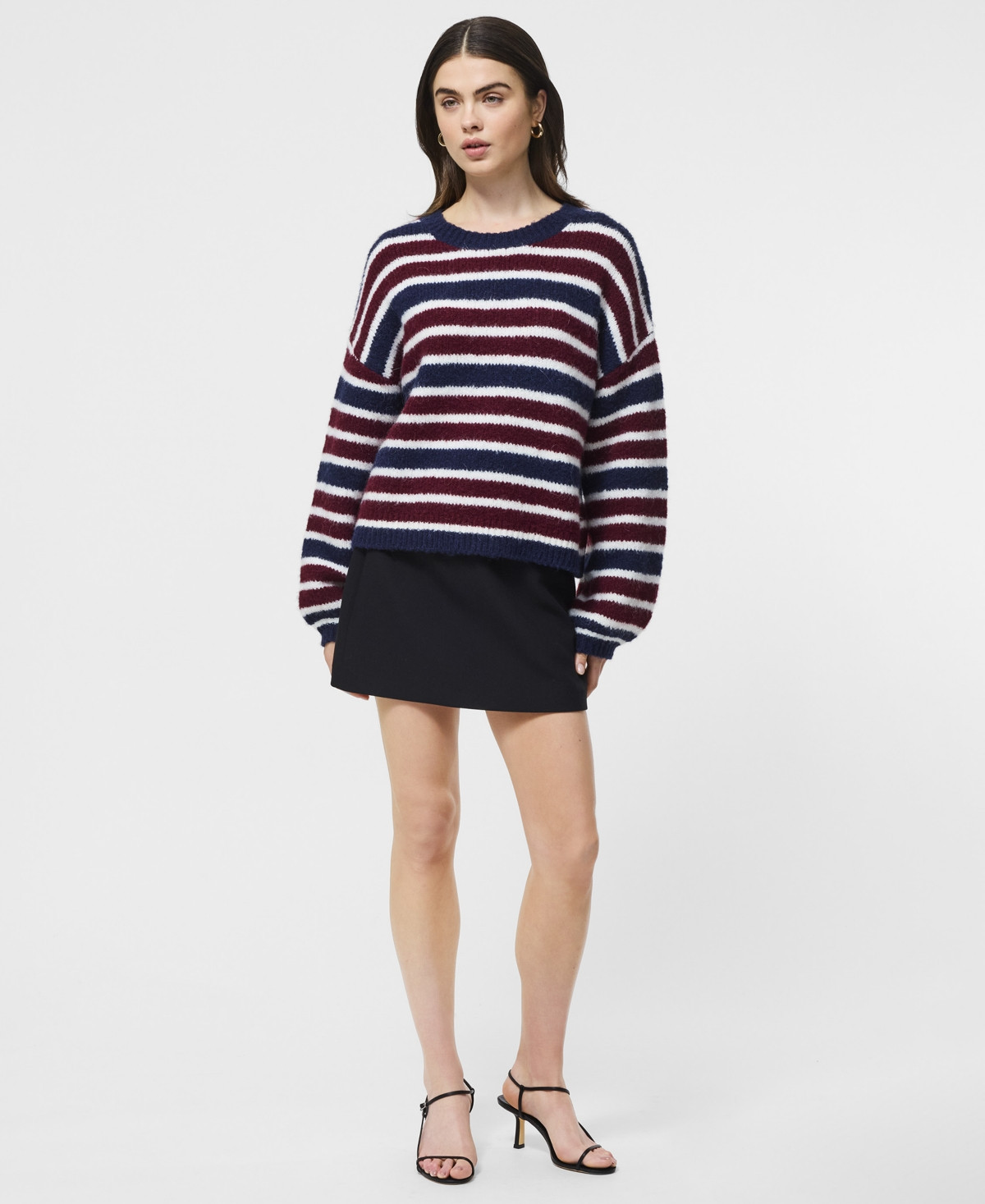 French Connection Women's Chunky Crewneck Sweater - Cabernet Royal Blue | Macy's