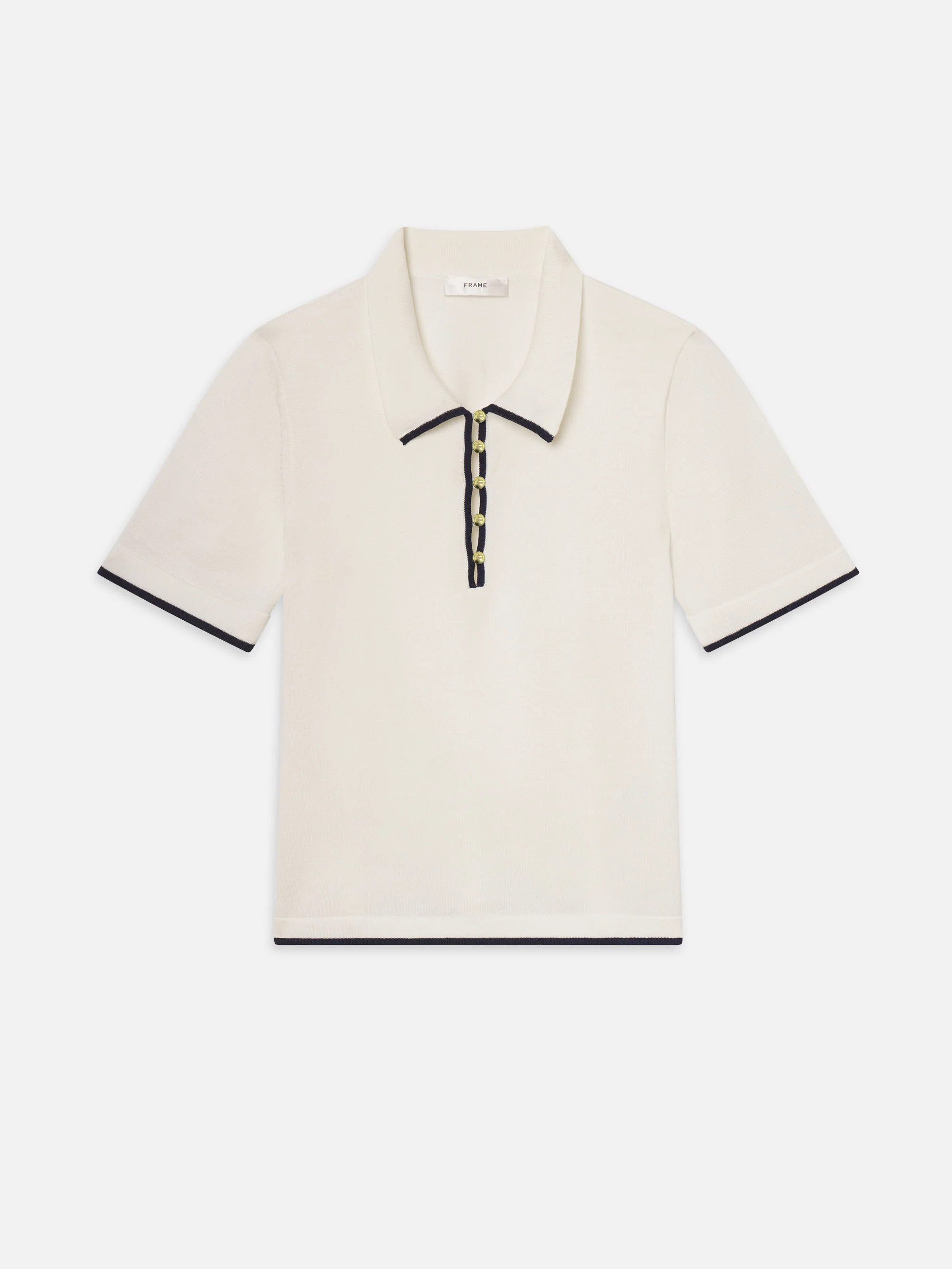 The Sport Polo -- Cream Multi | Frame Denim
