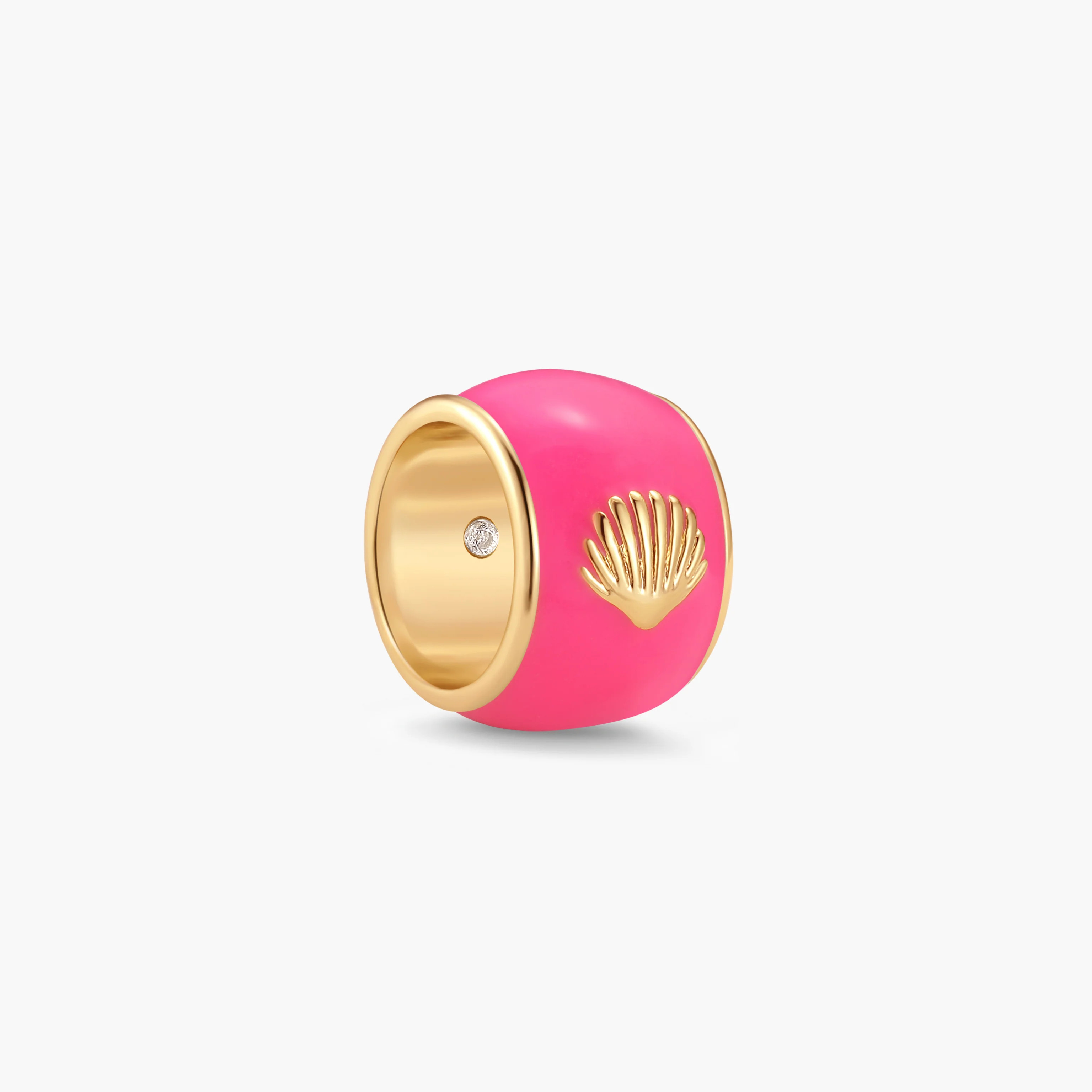 Gaby Shell Enamel Bead | Brook and York