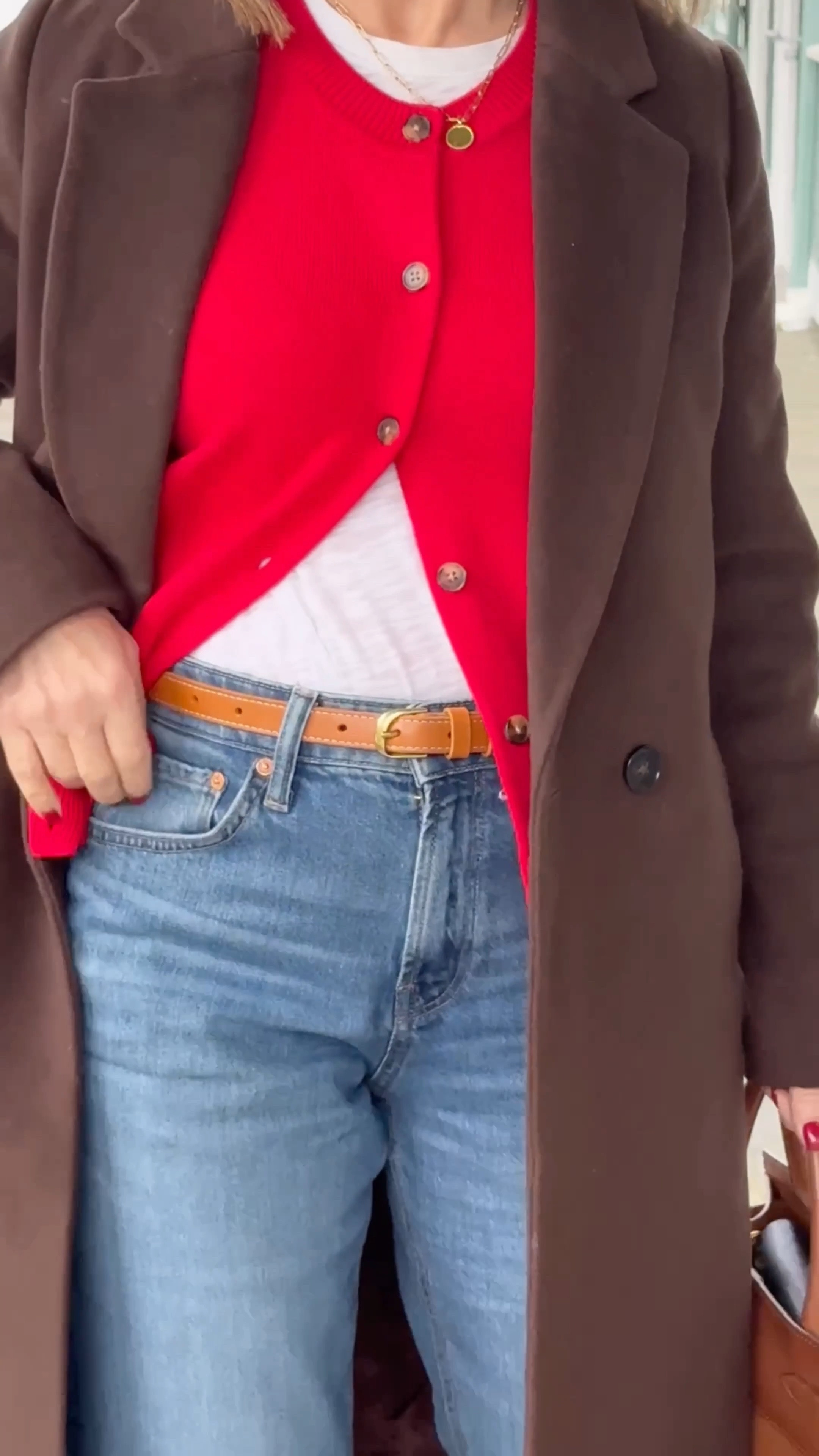 It's all about the accessories!  I love this new belt and had to share! The color is so cute for winter-summer. I'm wearing a size small. 

I love my Celine sunglasses which fit everyone, including petites. 

The Veronica Beard handbag is available in many colors and sizes.  There's room for my phone, two sets of glasses, and more! 

#LTKWatchNow #LTKOver40 #LTKWorkwear