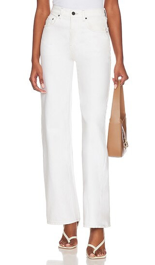 GRLFRND Brooklyn High Rise Straight Jeans in White. - size 29 | Revolve Clothing (Global)