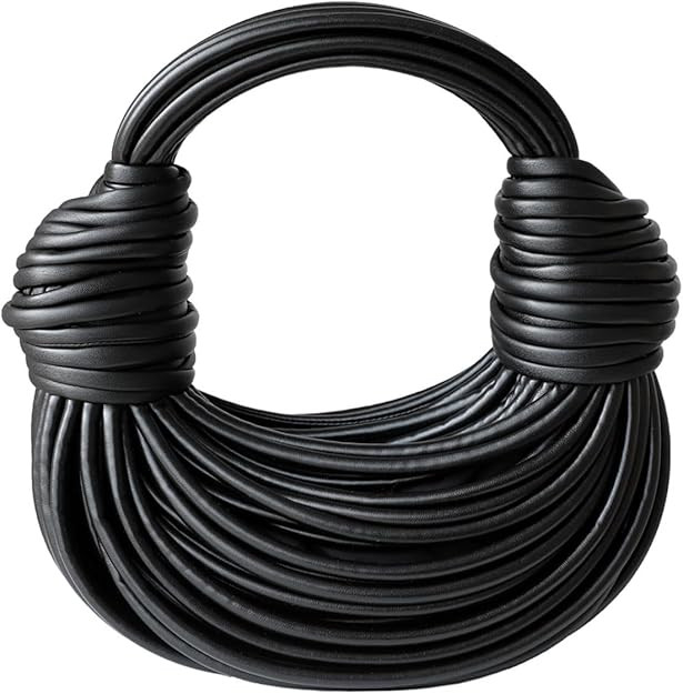 Women Woven Handbag PVC Leather Satchel Creative Noodles Style Fashion Crossbody Bag | Amazon (US)