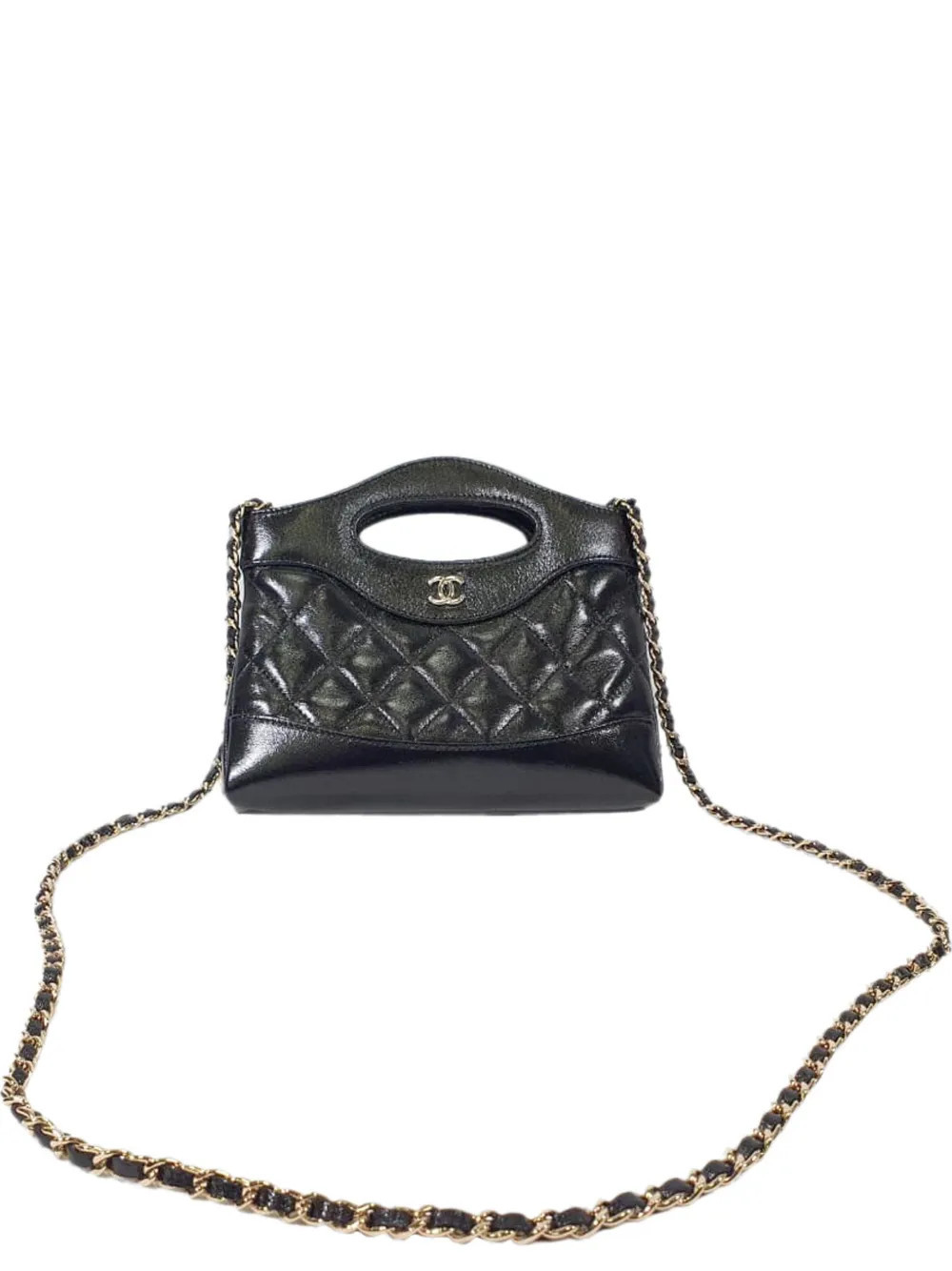 CHANEL Pre-Owned Quilted Nano 31 clutch - Black | Farfetch Global