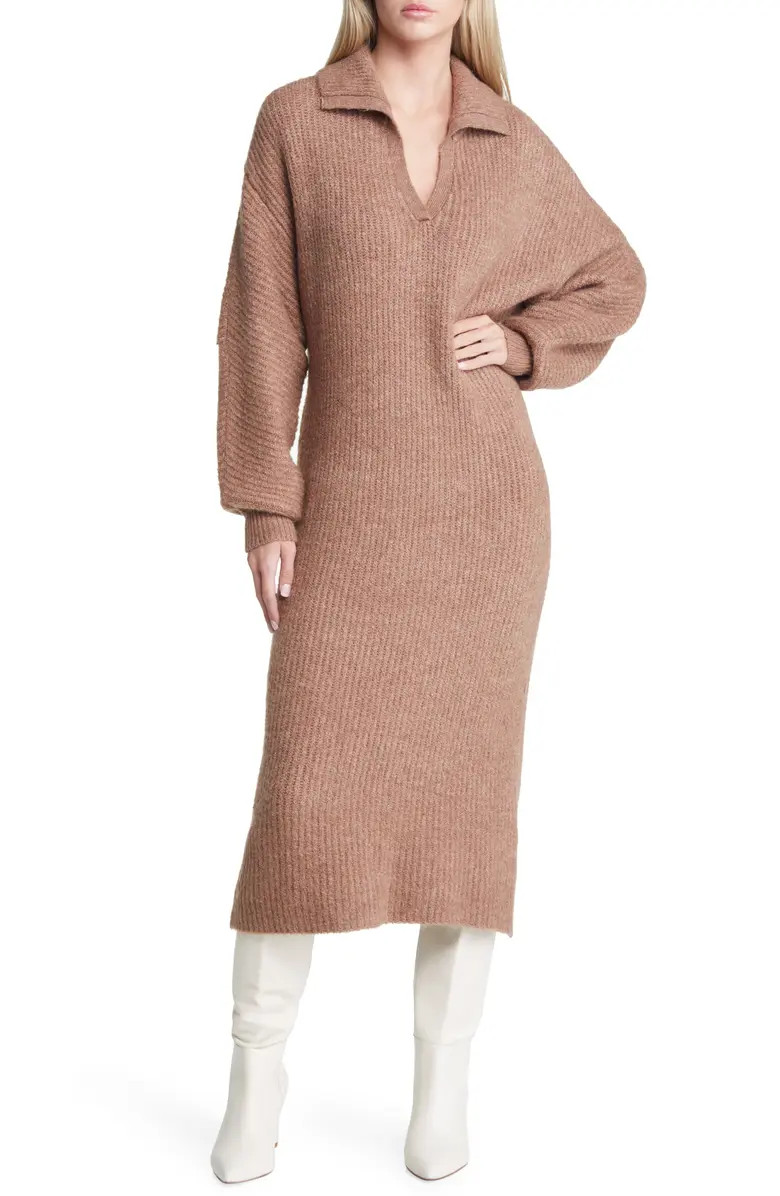 VERO MODA Filene Ribbed Long Sleeve Sweater Dress | Nordstrom | Nordstrom