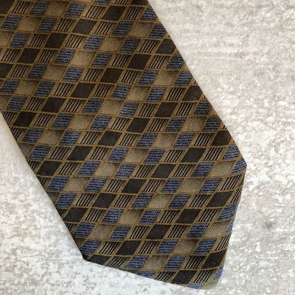 Louis Roth Silk Tie Men’s Patterned Brown Blue Beige | Poshmark