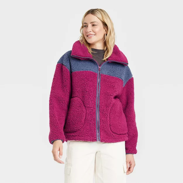 Women's Hooded Sherpa Anorak Jacket - Universal Thread™ | Target