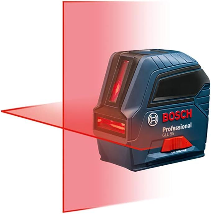 Bosch GLL55 50ft Cross Line Laser Level Self-Leveling with VisiMax Technology, L-Bracket Adjustab... | Amazon (US)