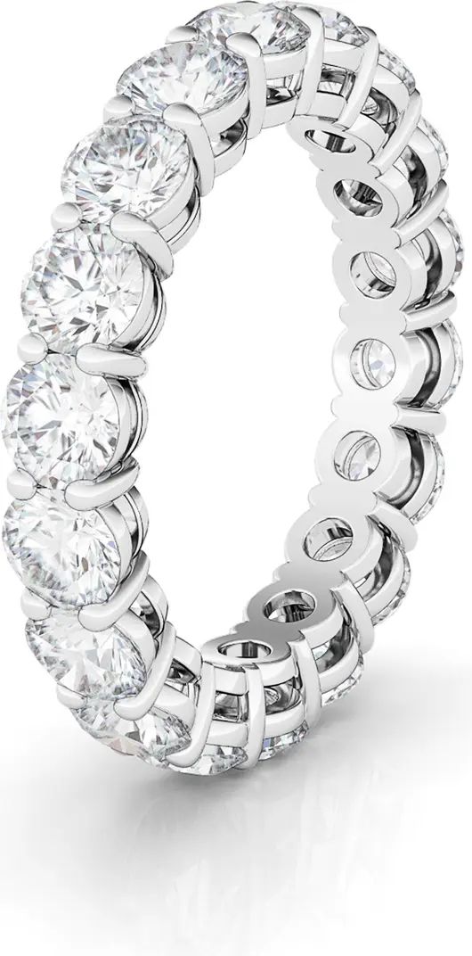 Round Cut 3.75CT Lab-Created Diamond 18K Gold Eternity Band Ring | Nordstrom