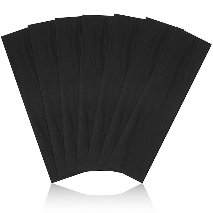 Headbands for Women Non Slip - 7PCS Fashion Sports Hair Bands for Women's Hair, Soft Cotton Cloth... | Amazon (US)