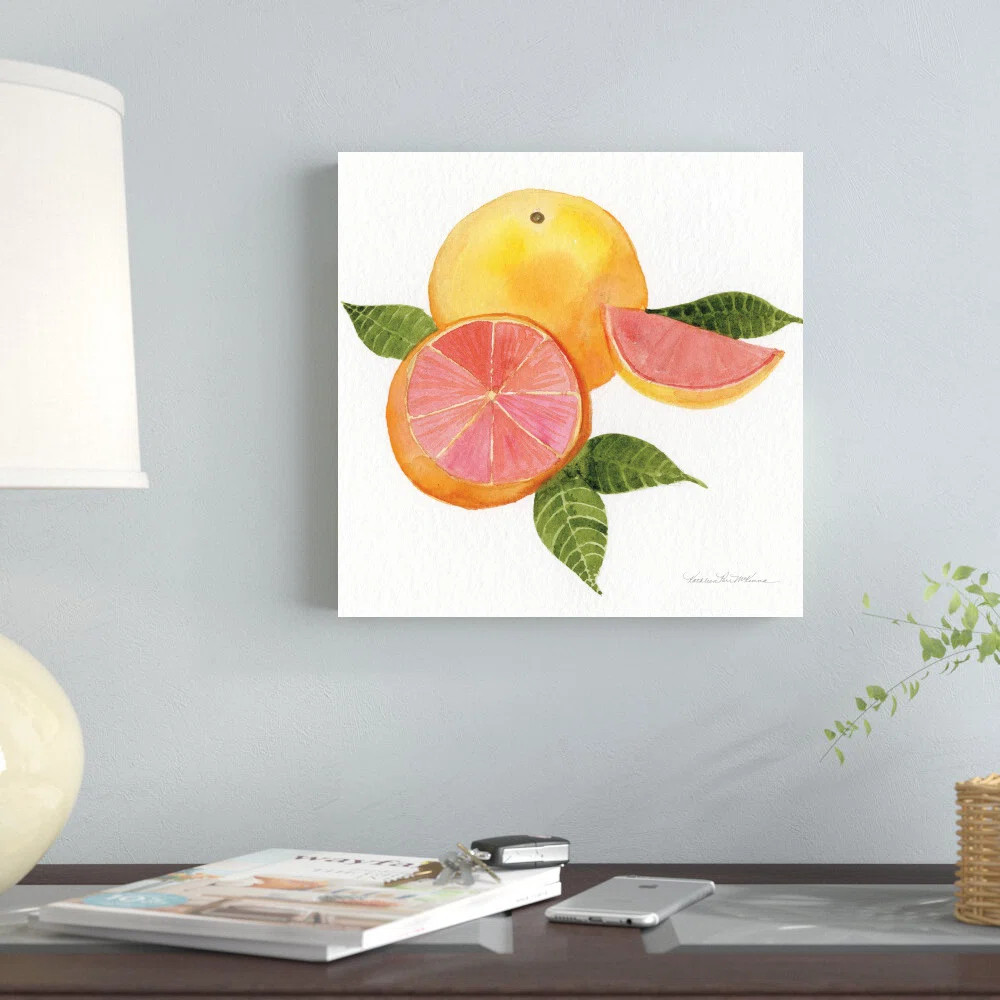 August Grove® Citrus Garden X by Kathleen Parr McKenna - Wrapped Canvas Painting Print | Wayfair | Wayfair North America