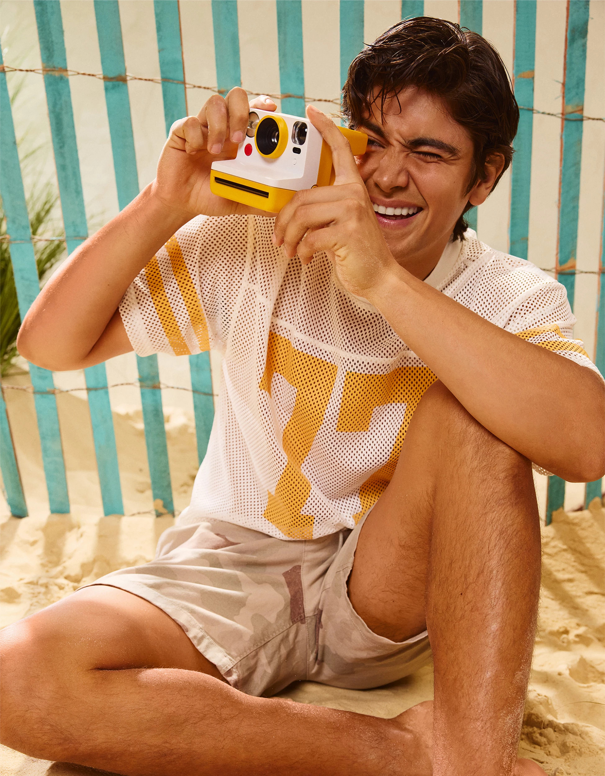 AE Boxy Fit Graphic Mesh Jersey | American Eagle Outfitters (US & CA)
