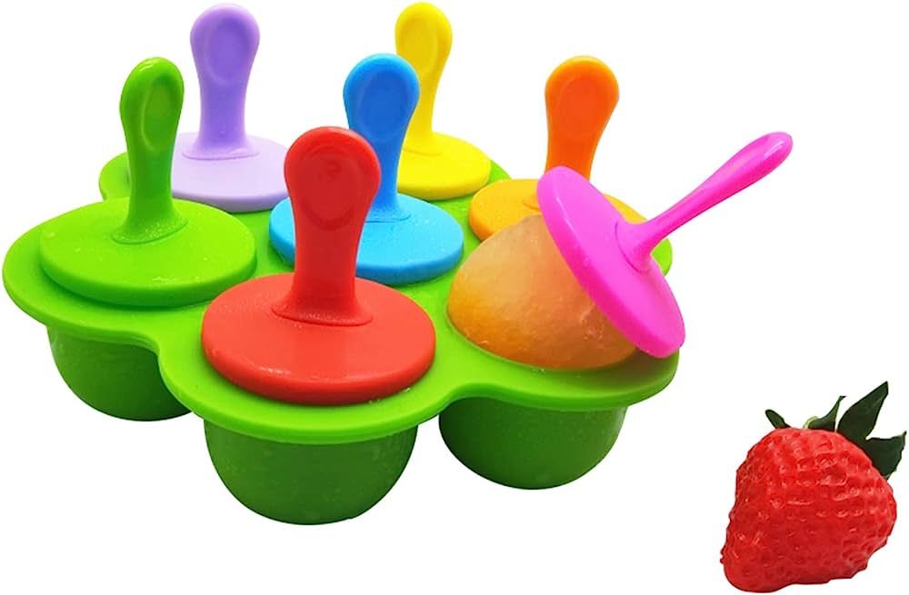 Popsicle Molds Silicone Ice Pop Molds Maker with Lids Sticks and Drip Catcher Frozen DIY Popsicle... | Amazon (US)