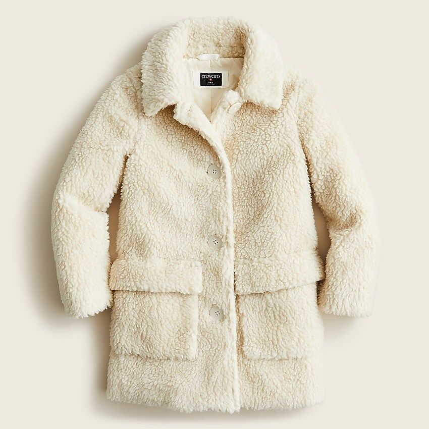 Girls' teddy sherpa coat | J.Crew US