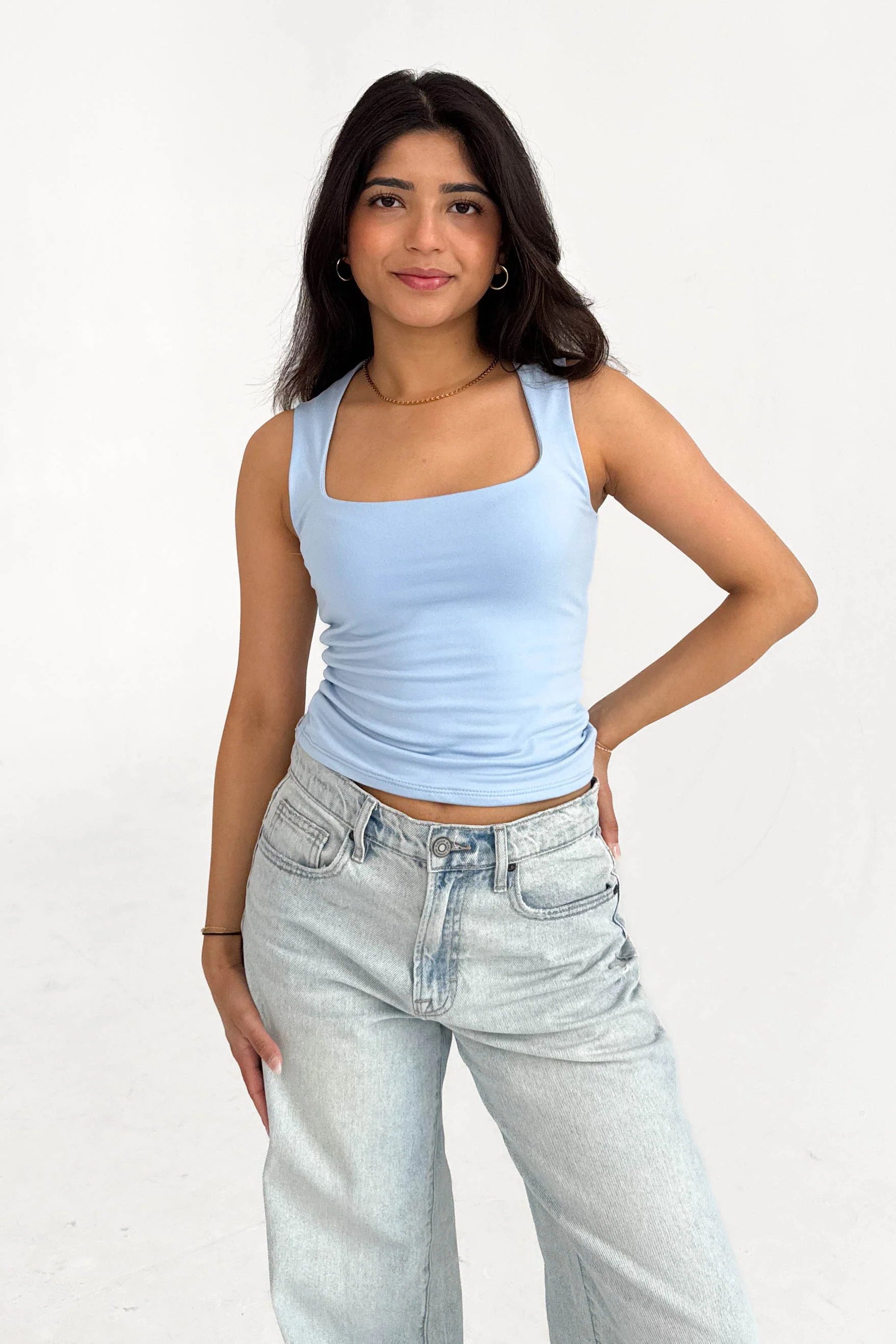 Kelsey Tank in Blue | Grey Bandit