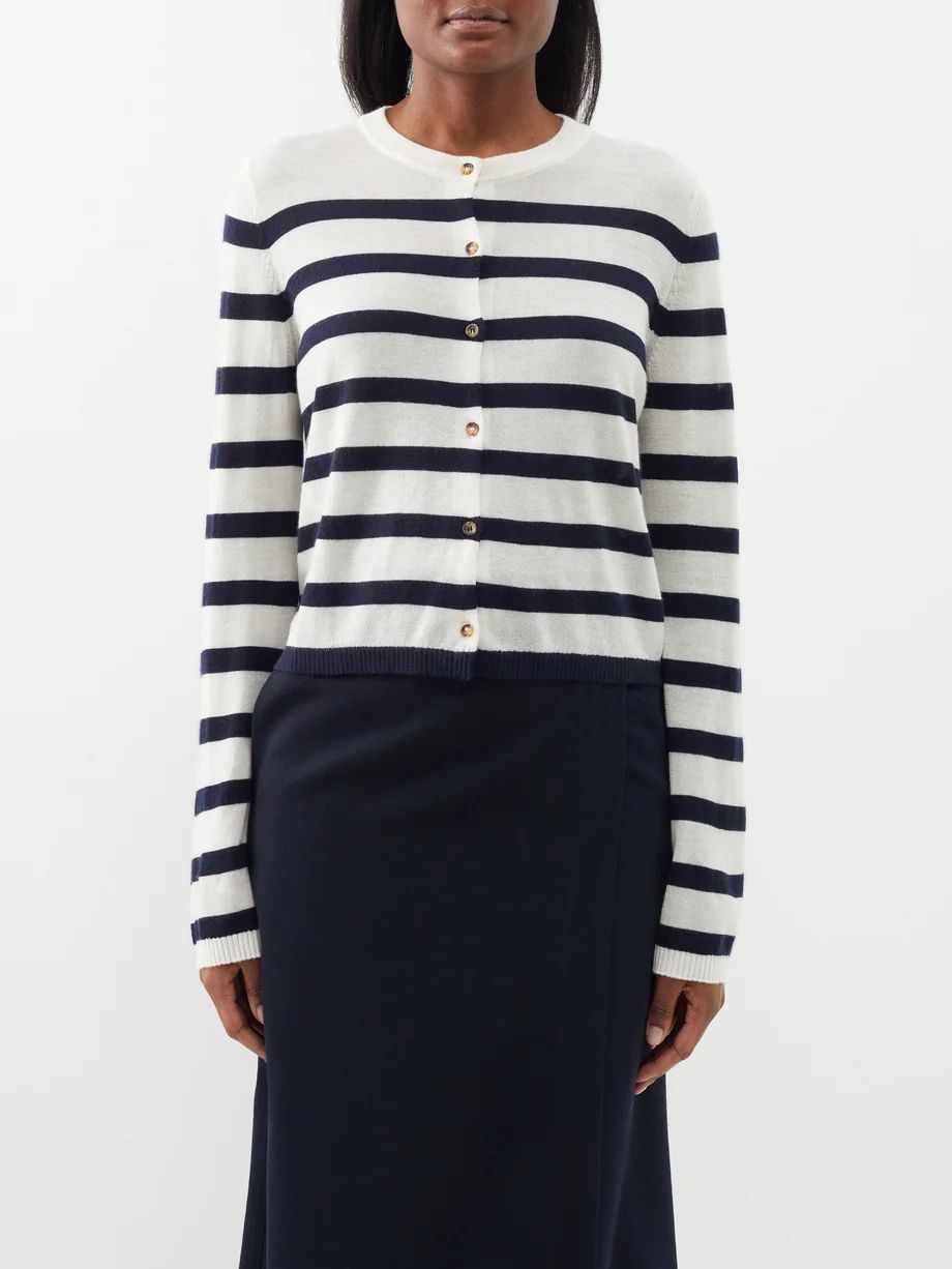Striped cashmere cardigan | La Ligne | Matches (US)