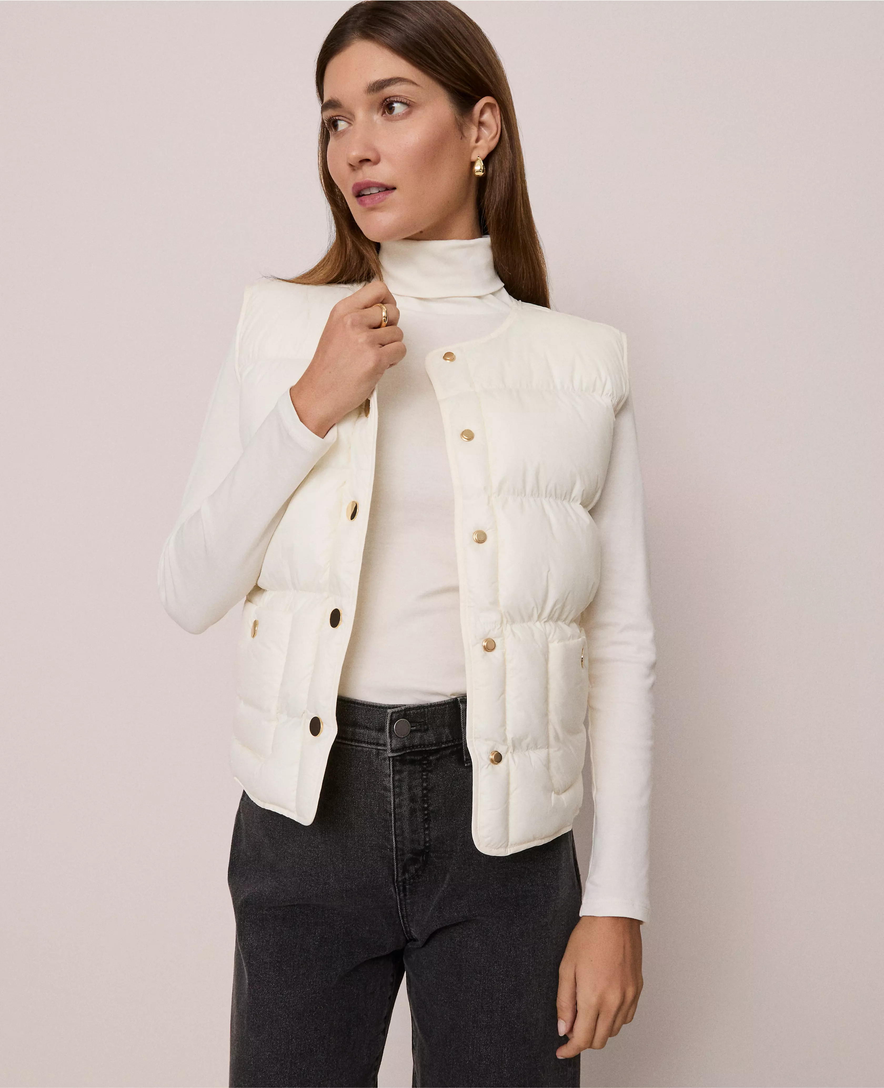 Weekend Collection Quilted Vest | Ann Taylor