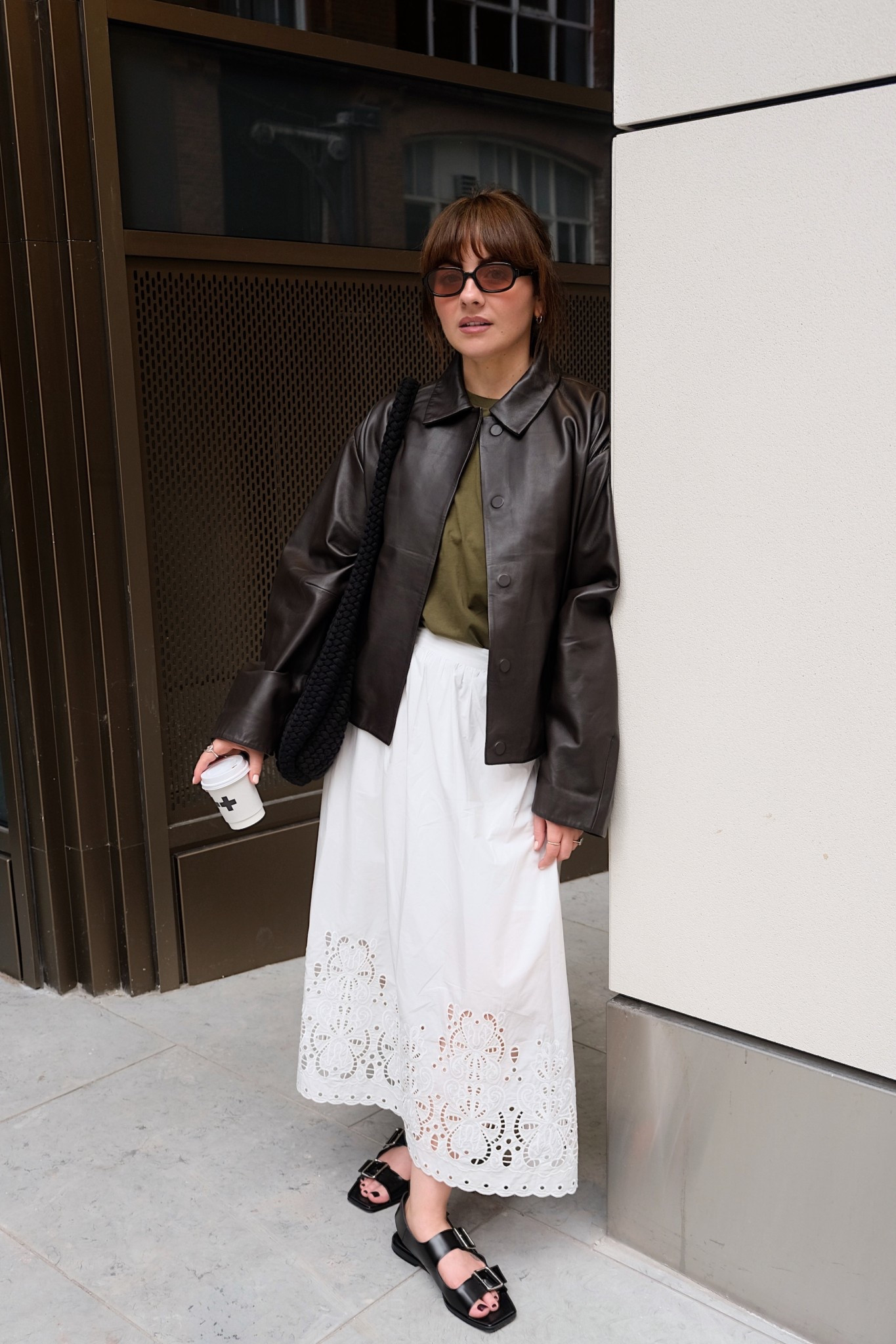 A look I’d spoilt wear everyday if I could 🙏🏼

#leatherjacket #stagni #broderieanglaise #summerskirt #khakigreen 

#LTKuk #LTKsummer #LTKstyletip