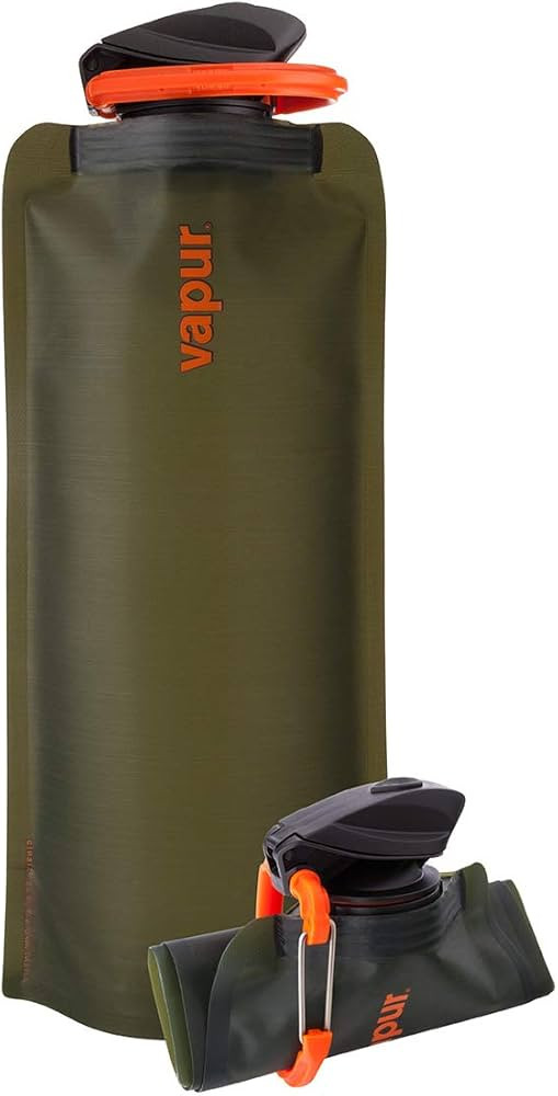 Vapur Flexible, Collapsible Wide Mouth Anti-Bottle with Detachable Carabiner, 23 Ounce, Olive, Pa... | Amazon (US)
