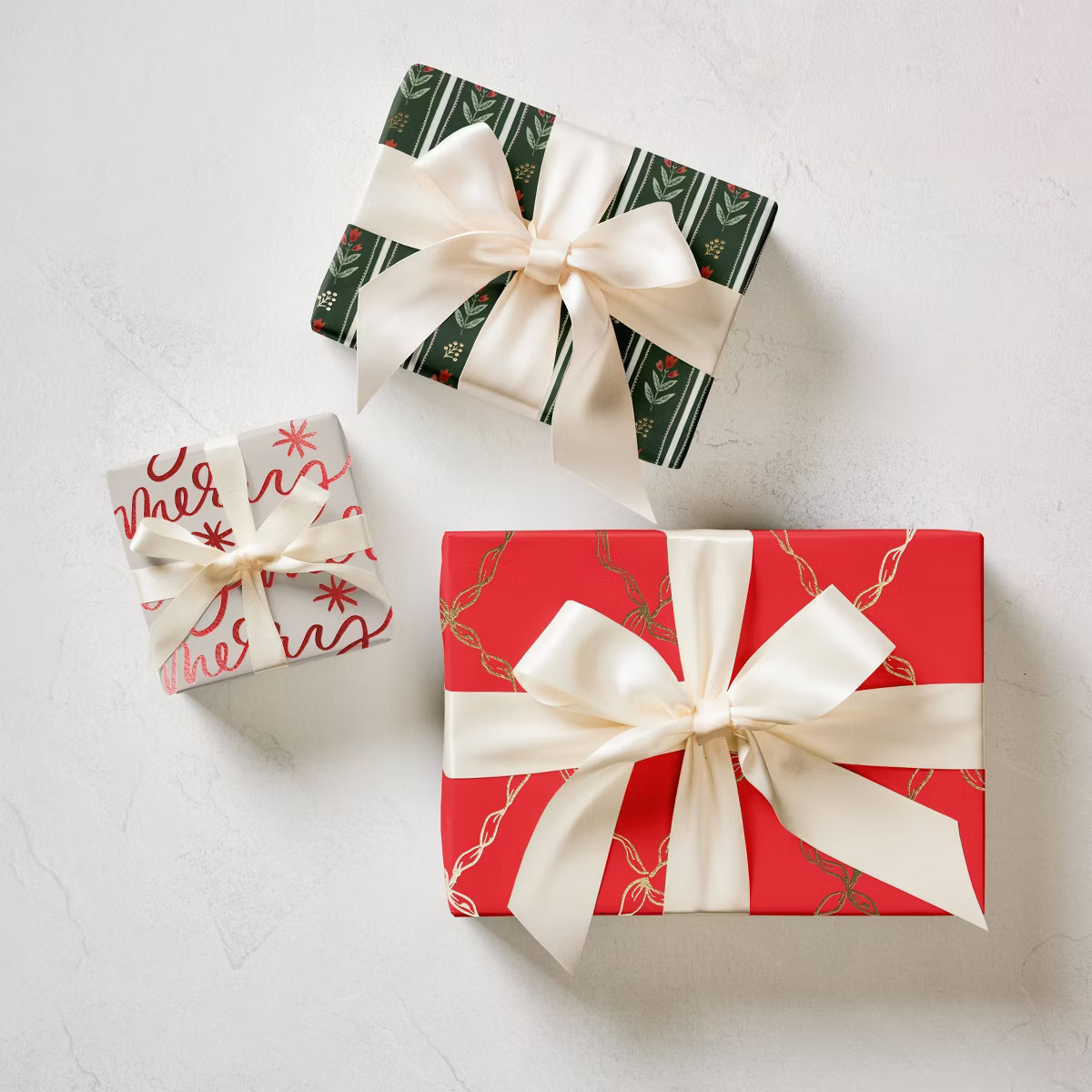 Minted Foil Ribbon Lattice Luxury Gift Wrapping Paper Red | Target