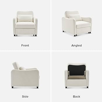 mopio Sophie 4-in-1 Convertible Sleeper Chair Bed, Accent Chair, Chaise Lounge, Comfy Reading Arm... | Amazon (US)