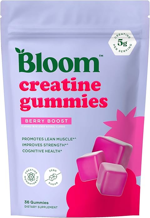 Bloom Creatine Monohydrate Gummies, 5g Per Serving, Sugar Free Creatine Gummy for Workout, Streng... | Amazon (US)