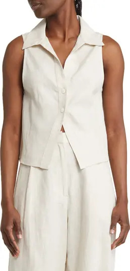 Devin Sleeveless Linen Shirt | Nordstrom