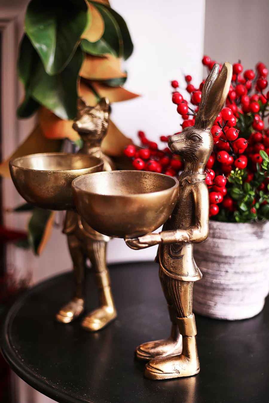 Eric + Eloise Bronzed Aluminum Serving Dish Standing Bookends Collection | Darby Creek Trading