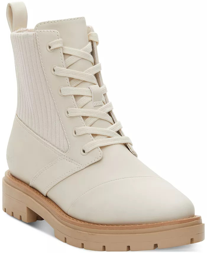 Women's Ionie Lace-Up Lug Sole Combat Boots | Macy's