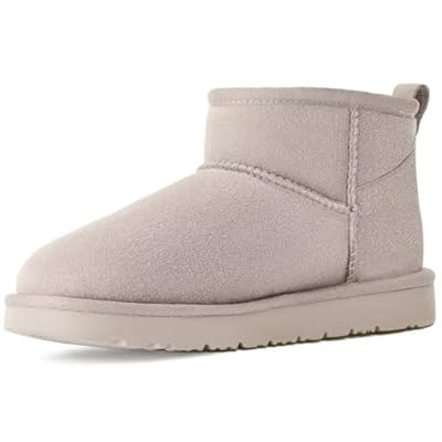 OOW 100% Genuine Suede Ankle Low Boots for Women Short Winter Snow Boot with… | Amazon (US)