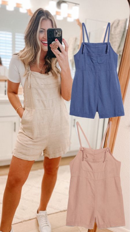 Cutest little linen romper from old navy is back in two colors!!! Grab it before it’s gone again!! Wearing my true size small. Love how oversized it is. Would be absolutely adorable for travel for a vacay! 



#LTKFind #LTKU #LTKtravel