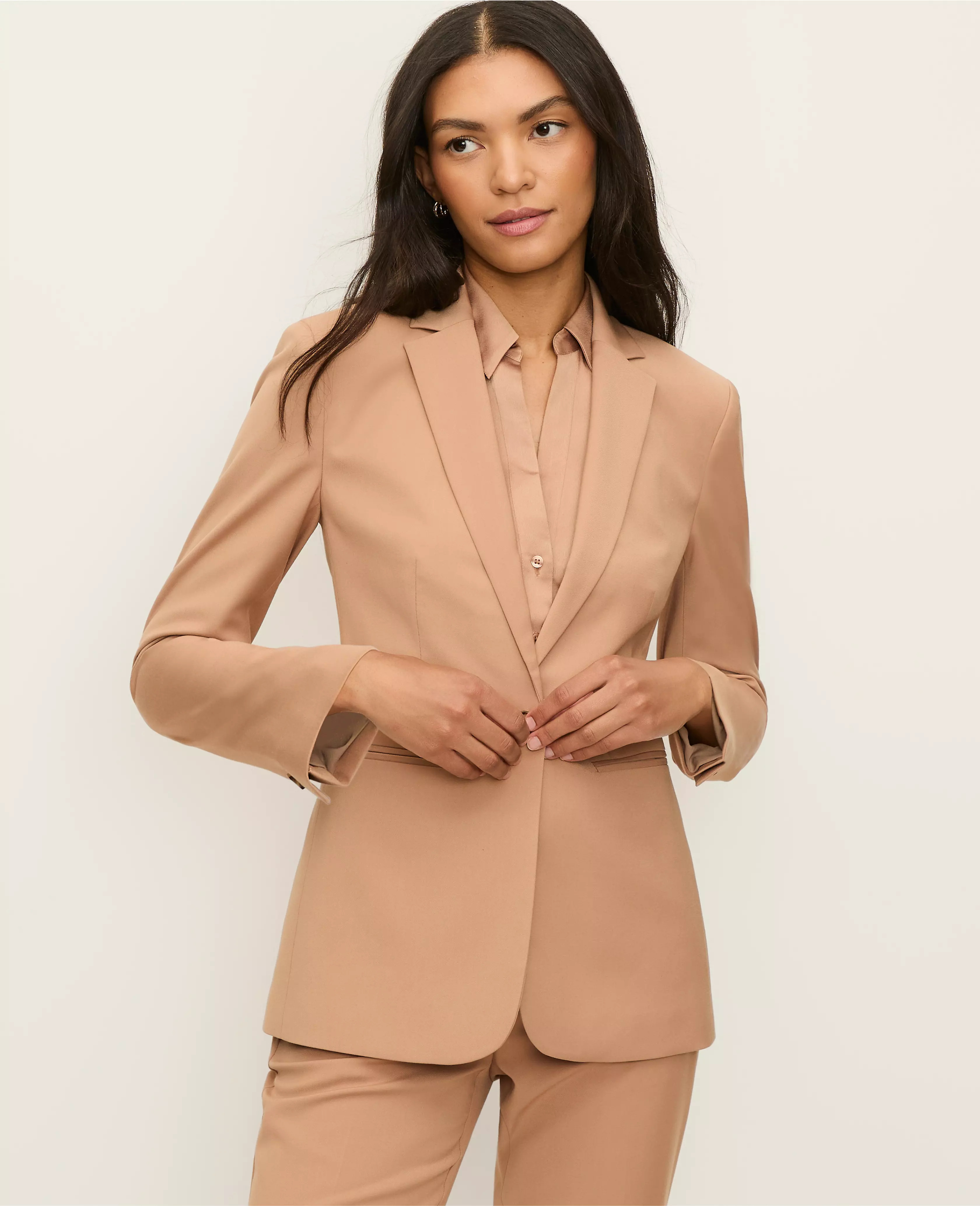 The Fitted Long Blazer | Ann Taylor