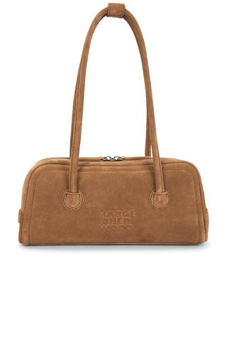 MARGESHERWOOD Soft Boston Bag in Cappuccino Suede from Revolve.com | Revolve Clothing (Global)