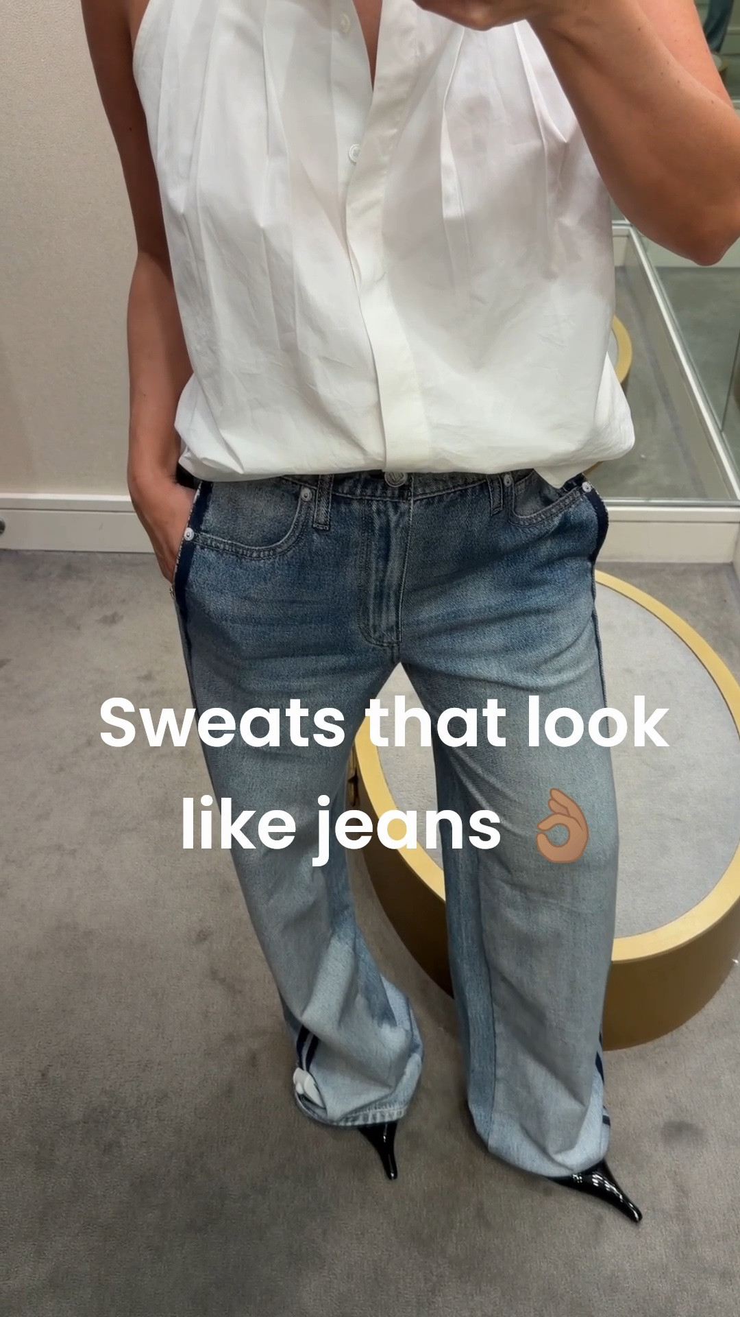 Sweats that look like jeans! Comfy and cool! Wearing size small.

#LTKPetite #LTKSeasonal #LTKootd